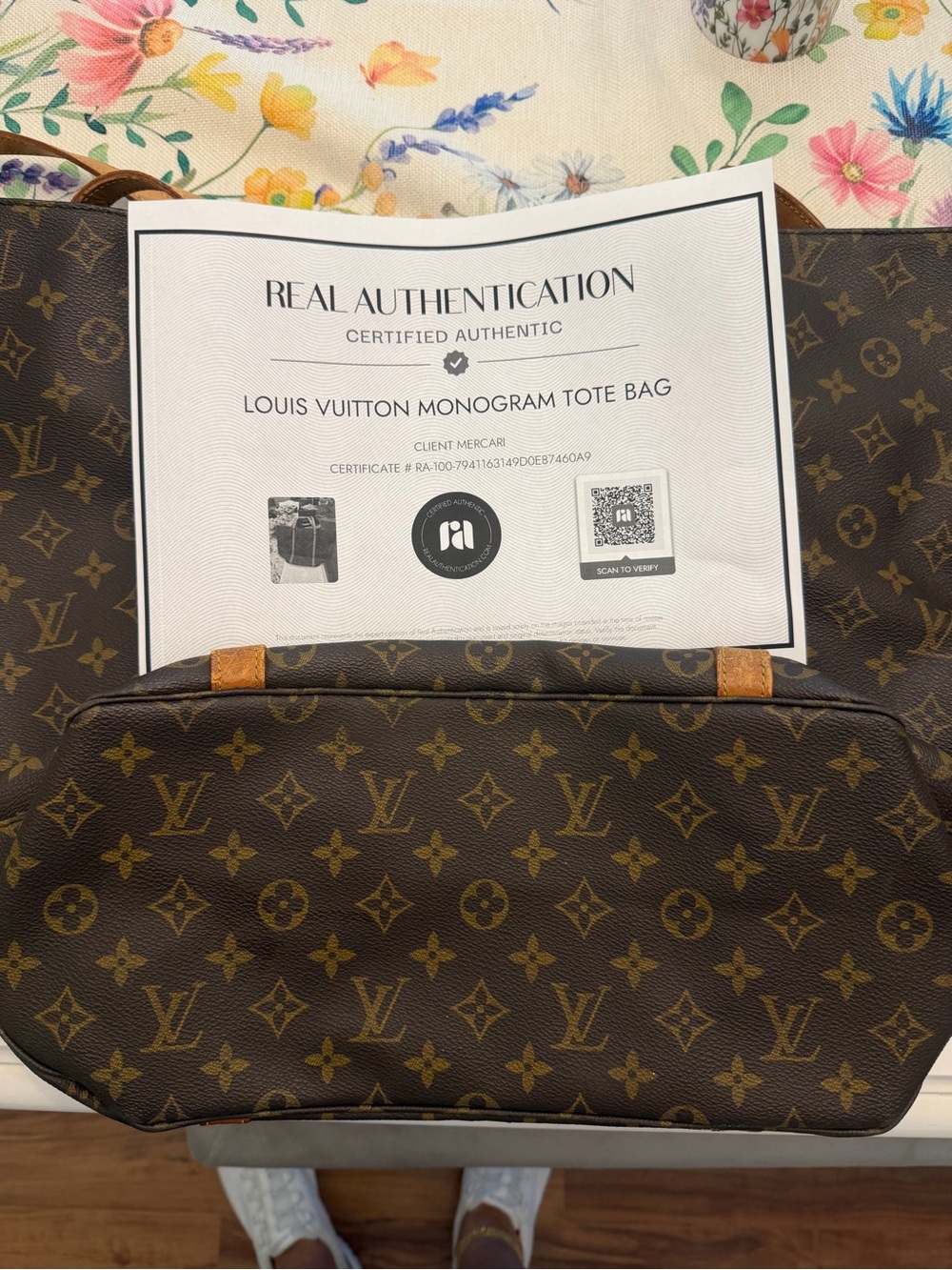 Louis Vuitton Brown Monogram Canvas Tote with Vachetta Leather Straps - Picture 14 of 14